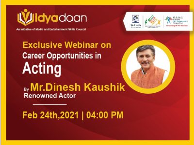 Career Opportunities in Acting | Learn From Mr. Dinesh Kaushik